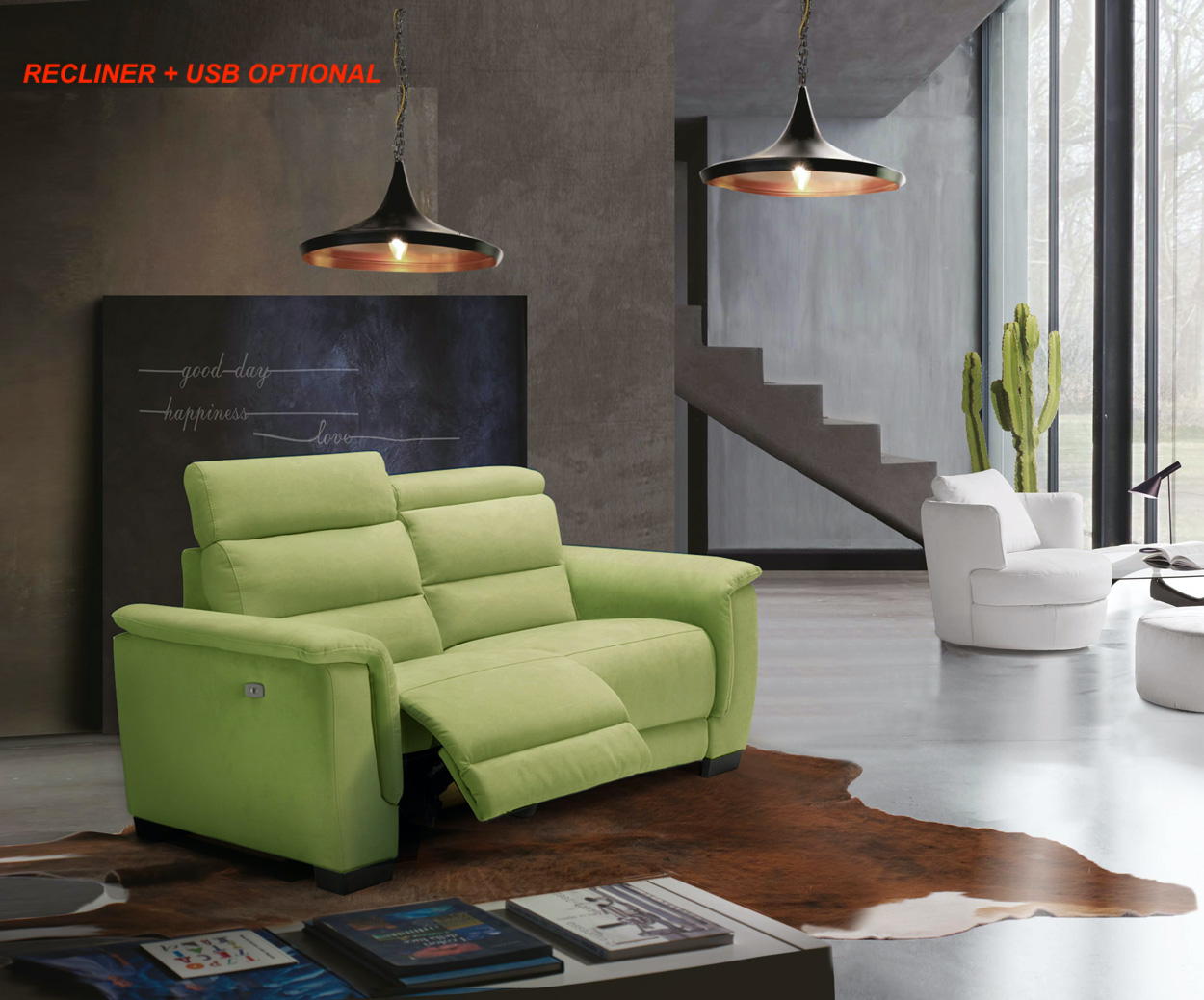 Divano verde prato Vale a 2 posti