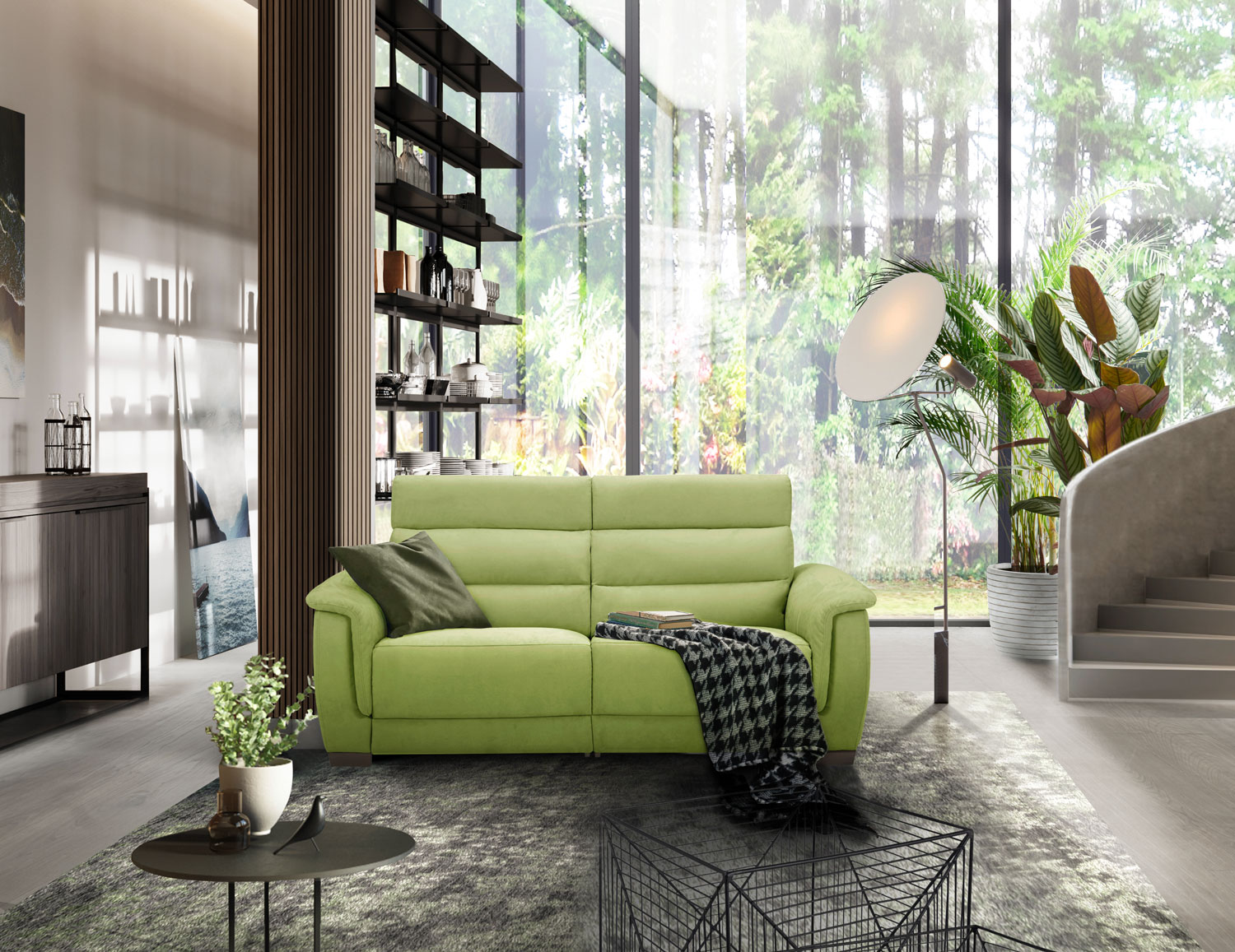 Divano verde prato Vale a 2 posti