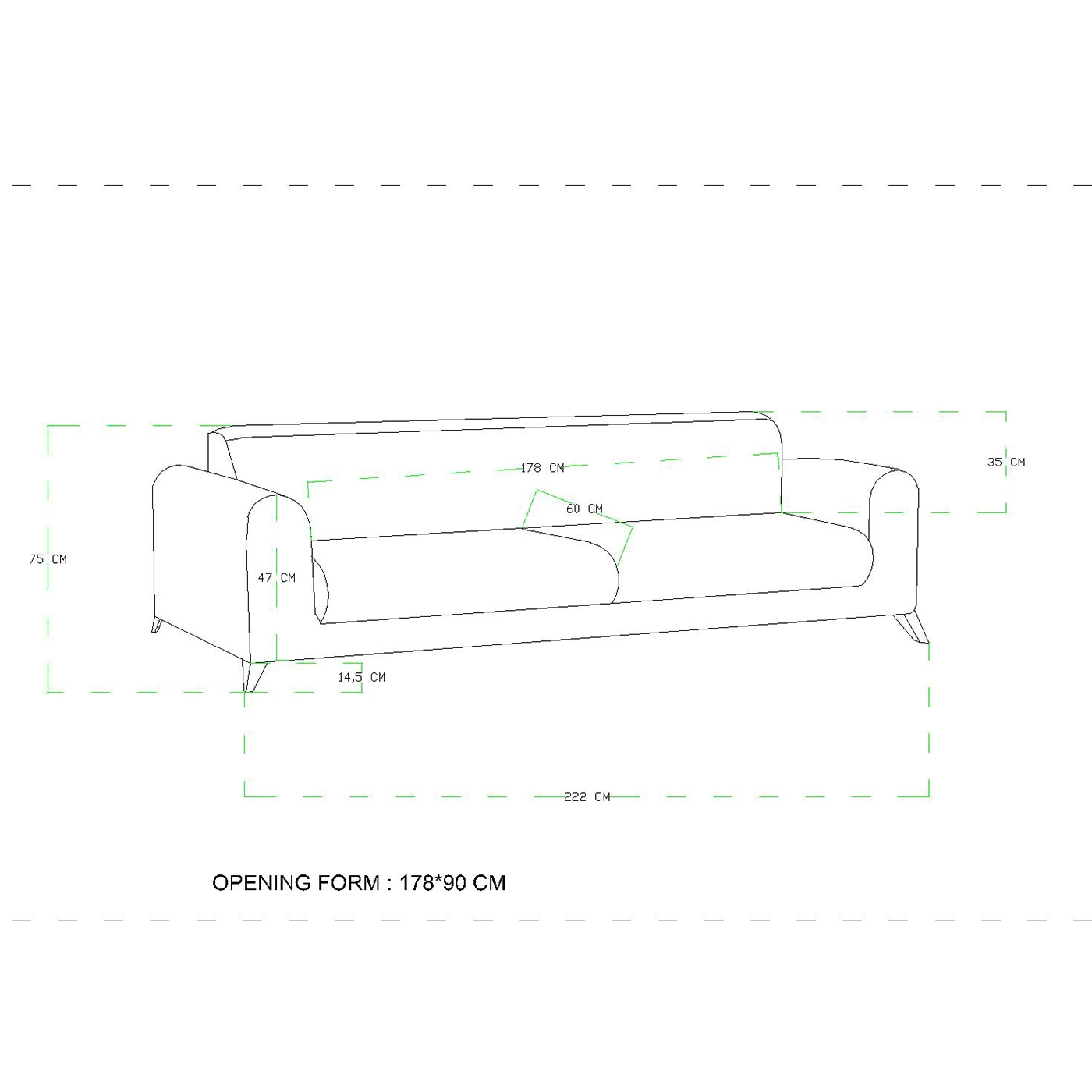 divano giallo 3 posti