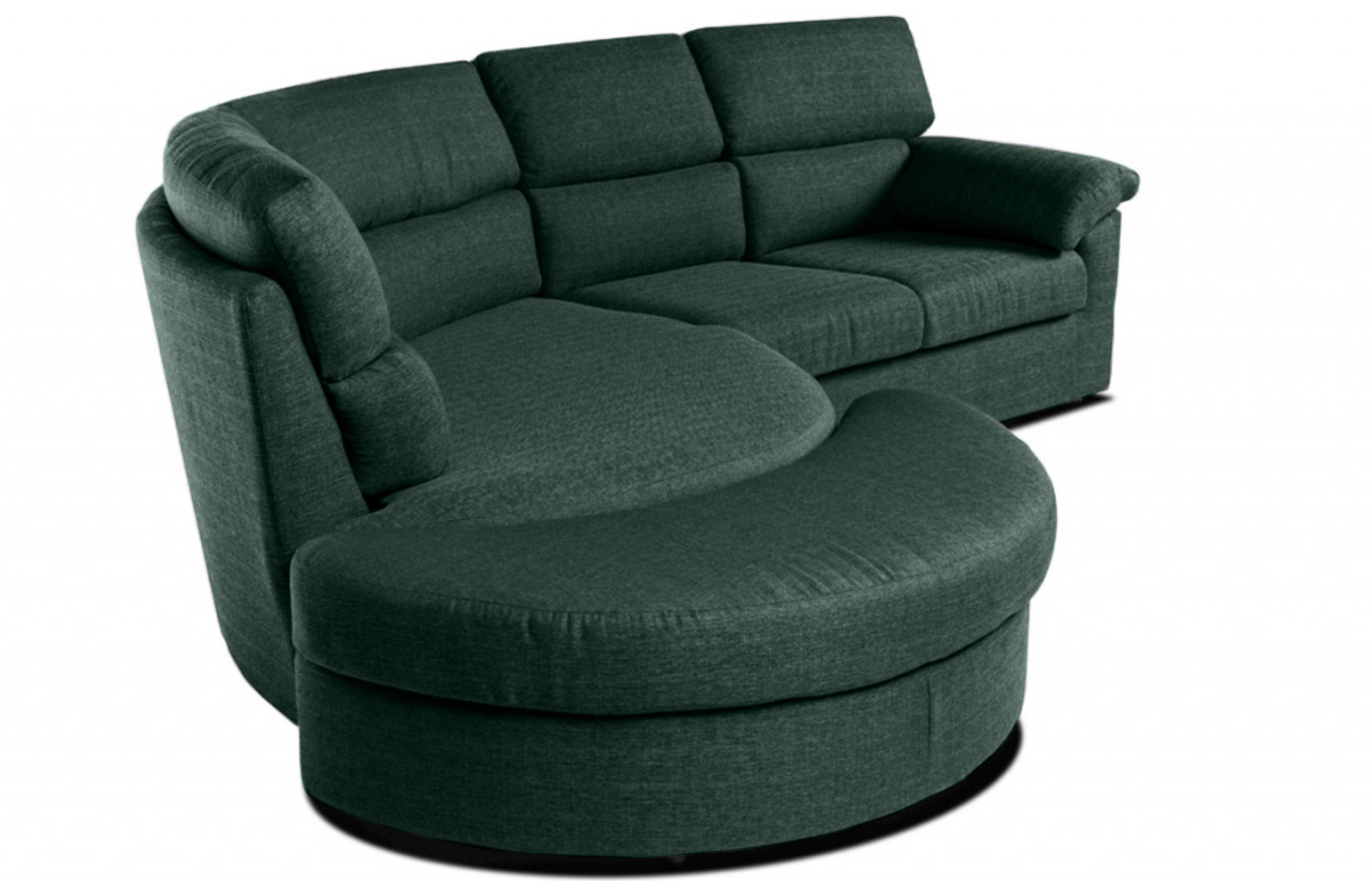 Divano moderno Lhotse, laterale 2 posti maxi con angolo 