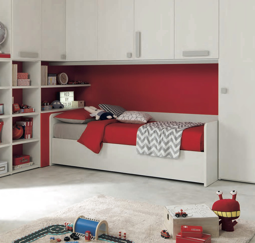 Divano letto Fillet con secondo letto ad estrazione Moretti Compact, Betulla