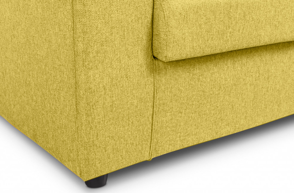 Divano modello Elbrus sfoderabile a 2 posti, colore Giallo Zafferano