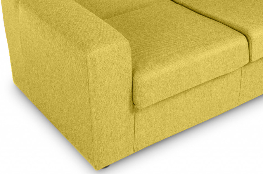 Divano modello Elbrus sfoderabile a 2 posti, colore Giallo Zafferano
