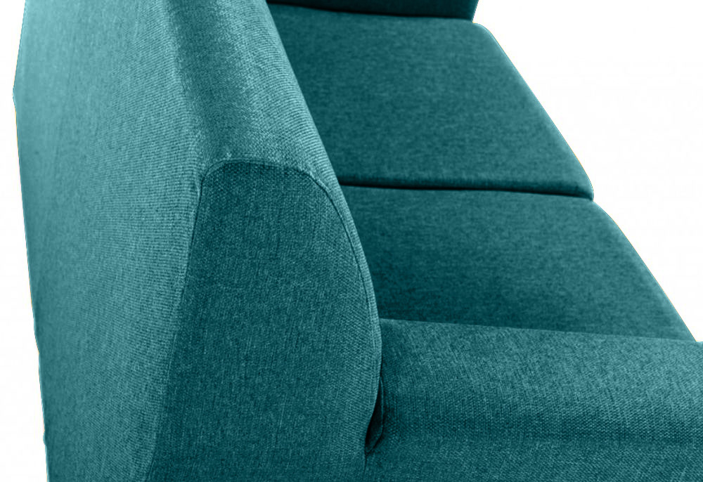 Divano moderno Verde acqua a 2 posti, sfoderabile