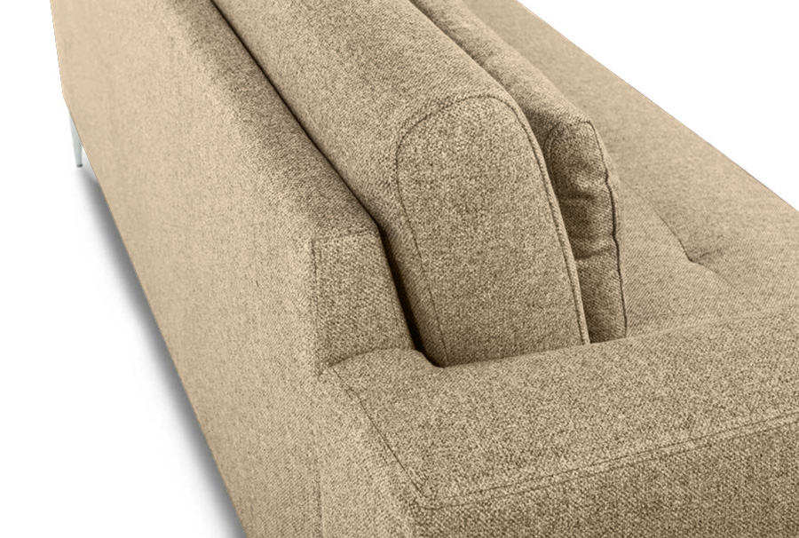 Divano Ortles moderno, 3 posti, con piedino alto 15 cm, made in Italy