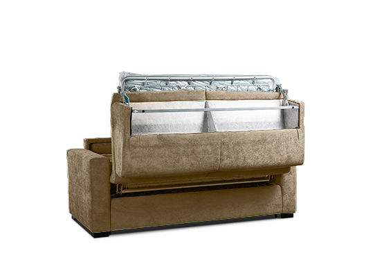 Moderno divano letto 2 posti, tessuto Paglia sfoderabile