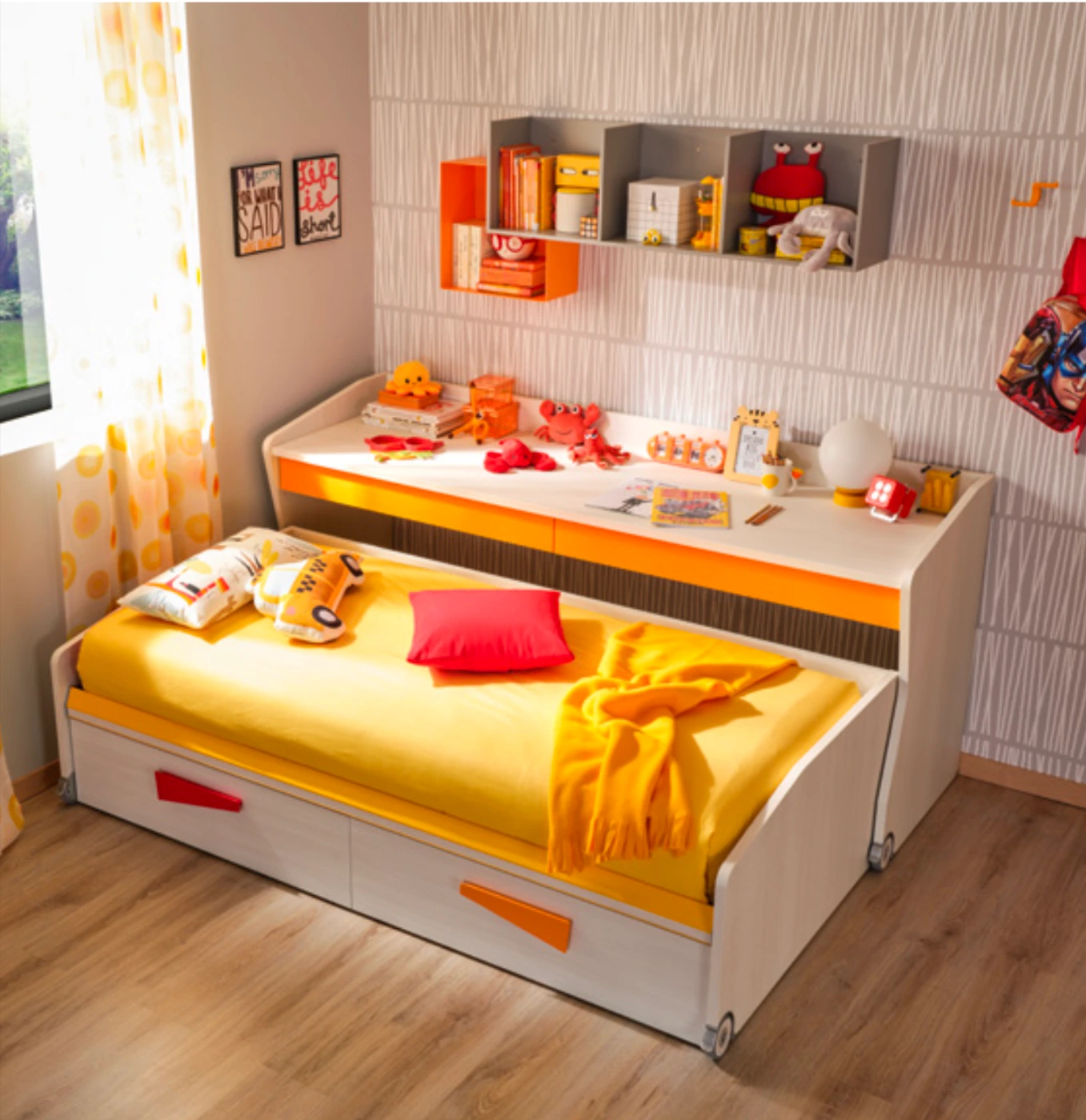 Letto Space desk Moretti compact, 120x190, Betulla