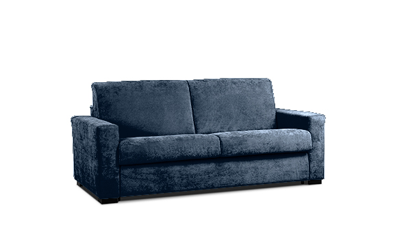 Divano letto Blu petrolio sfoderabile, 3 posti