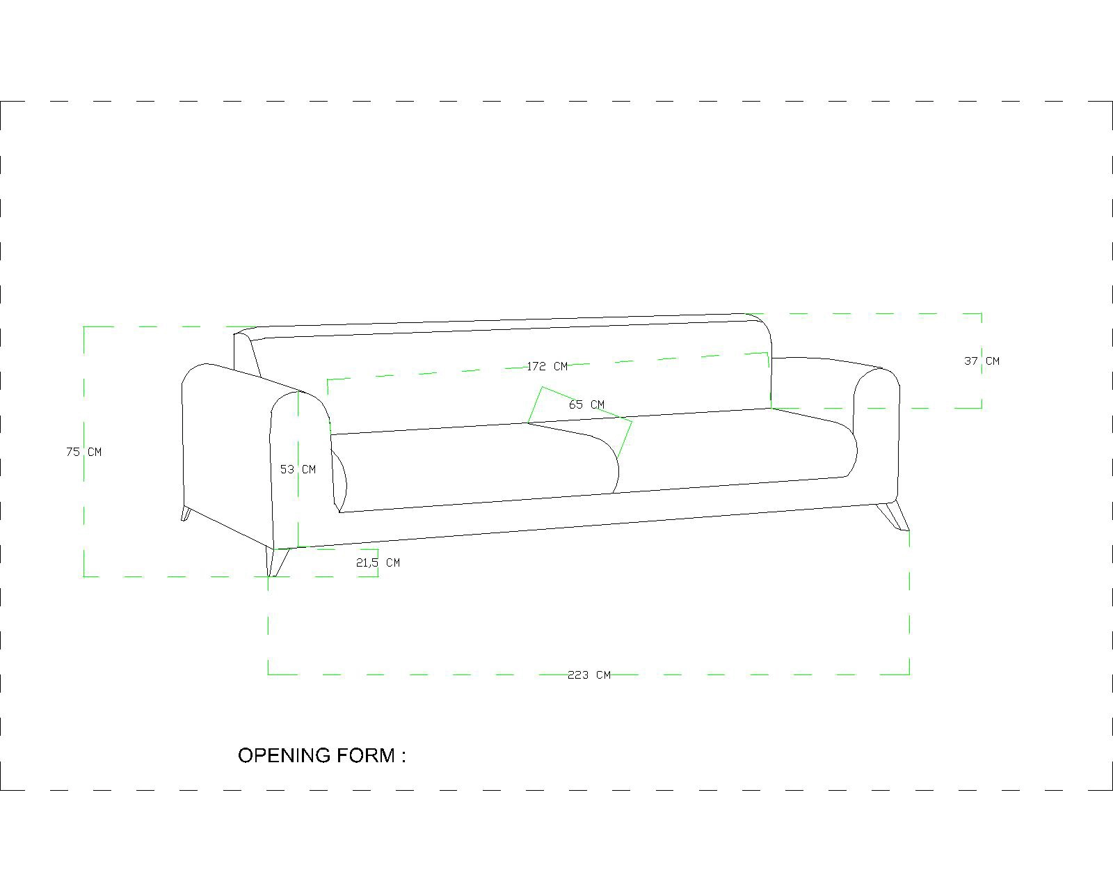divano moderno petrolio