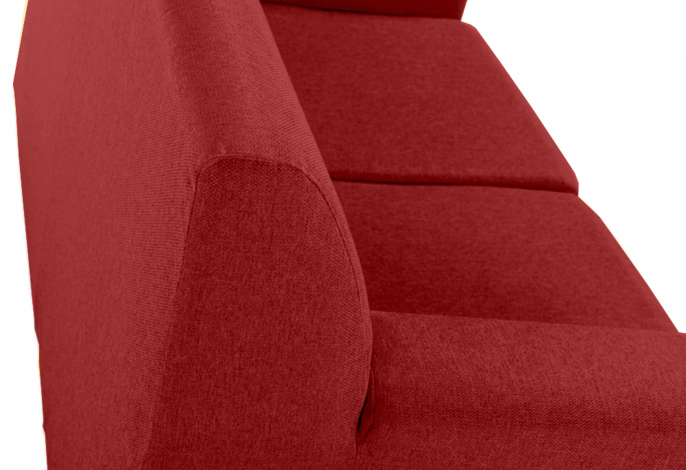 Divano moderno rosso a 2 posti, tessuto sfoderabile