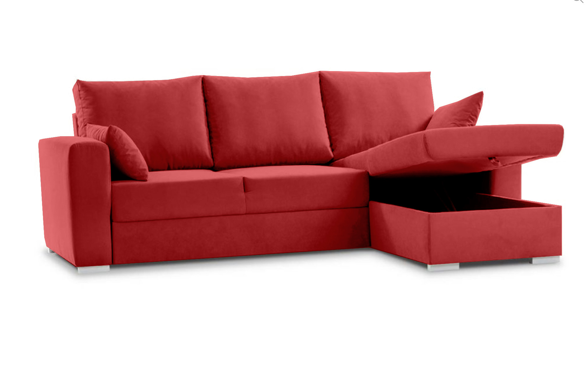 Divano moderno ad angolo, Marmolada, 3 posti, made in Italy