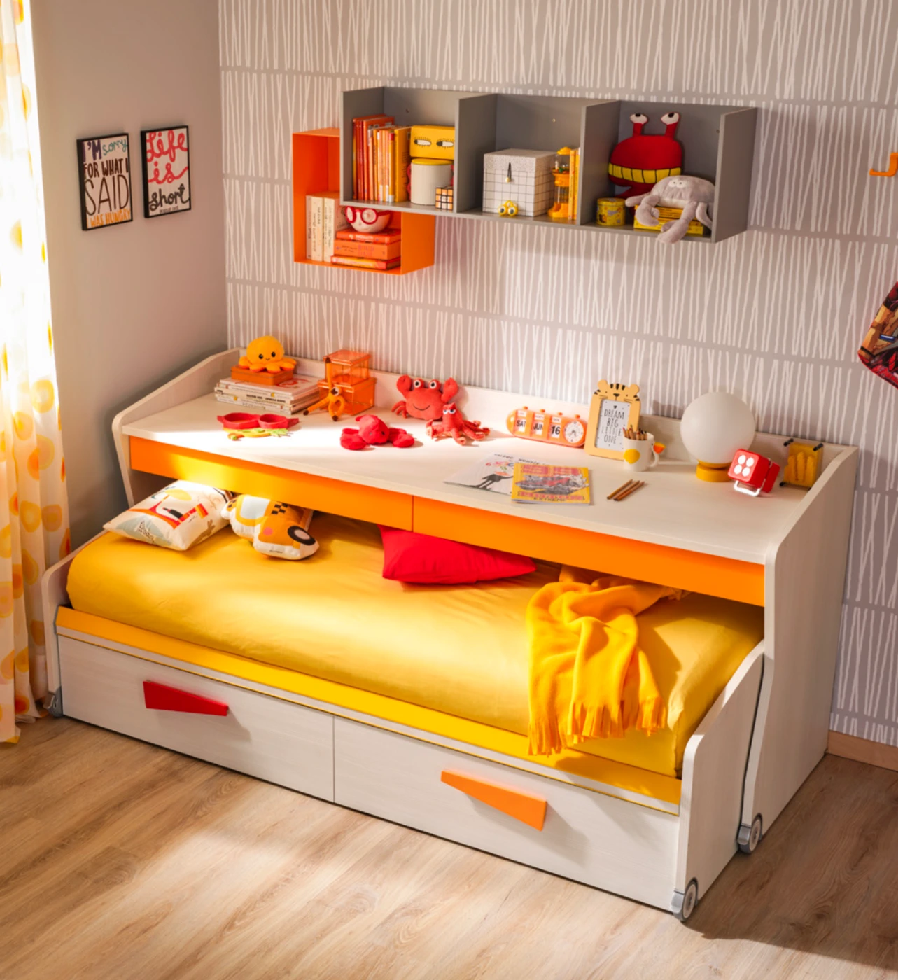 Letto Space desk Moretti compact, 120x190, Betulla