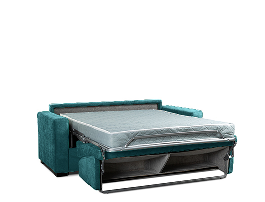 Divano letto 2 posti in tessuto Verde acqua