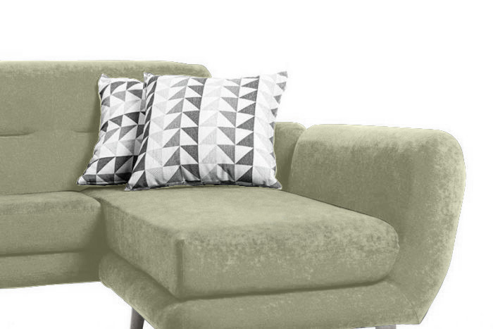 Divano in tessuto sfoderabile a 2 posti, finitura Verde Agave