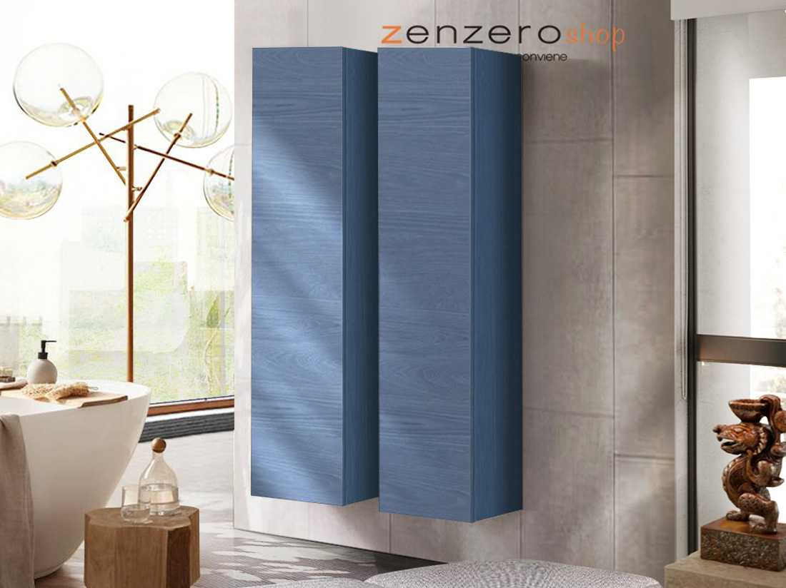 Doppia colonna da bagno sospesa, Blu