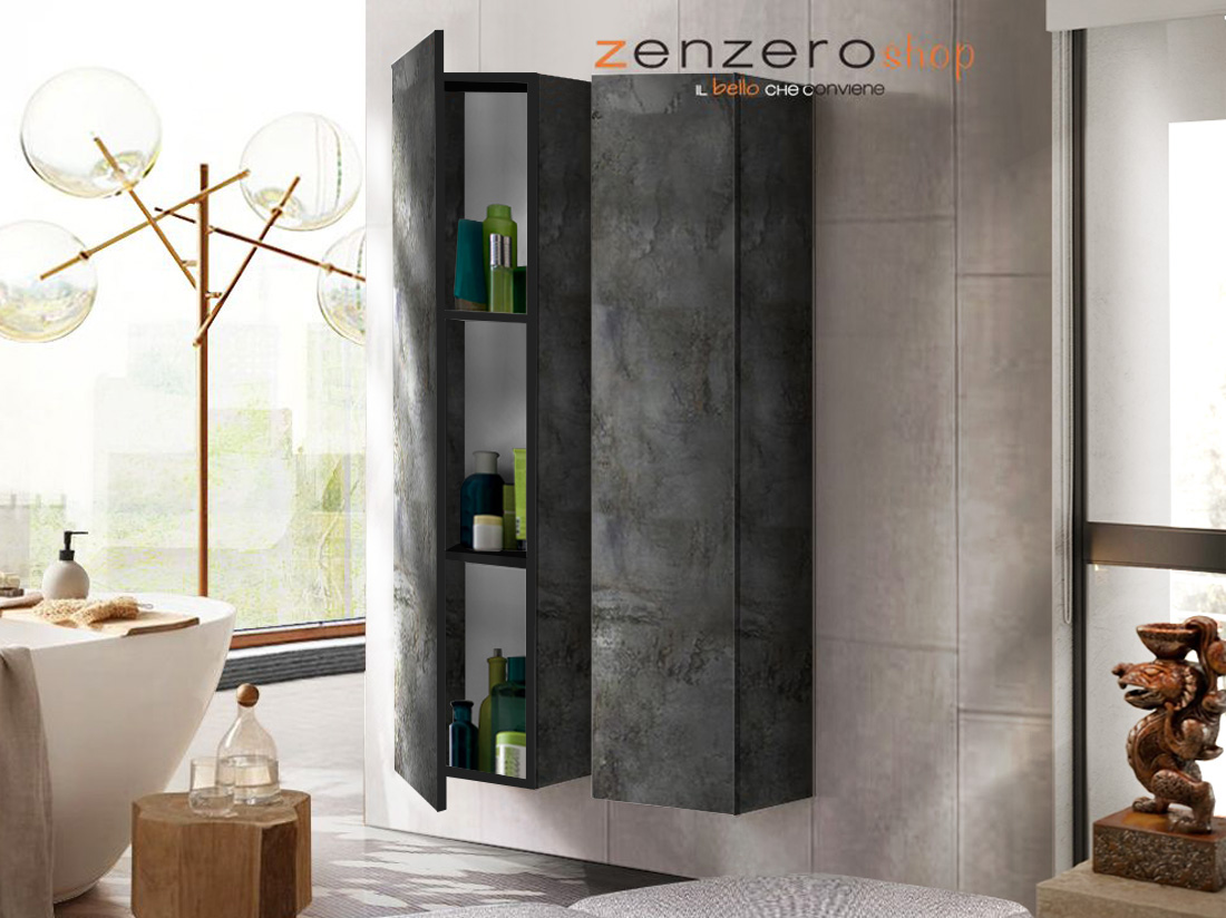 Doppia colonna da bagno sospesa, Ossido