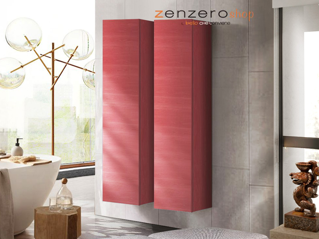 Doppia colonna da bagno sospesa, Rossa