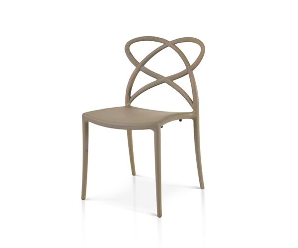 Sedia moderna e di design, grigio caldo