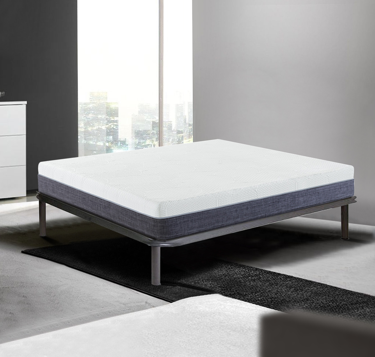 Materasso Zefiro in memory gel e tecnocell, altezza 20 cm, sfoderabile