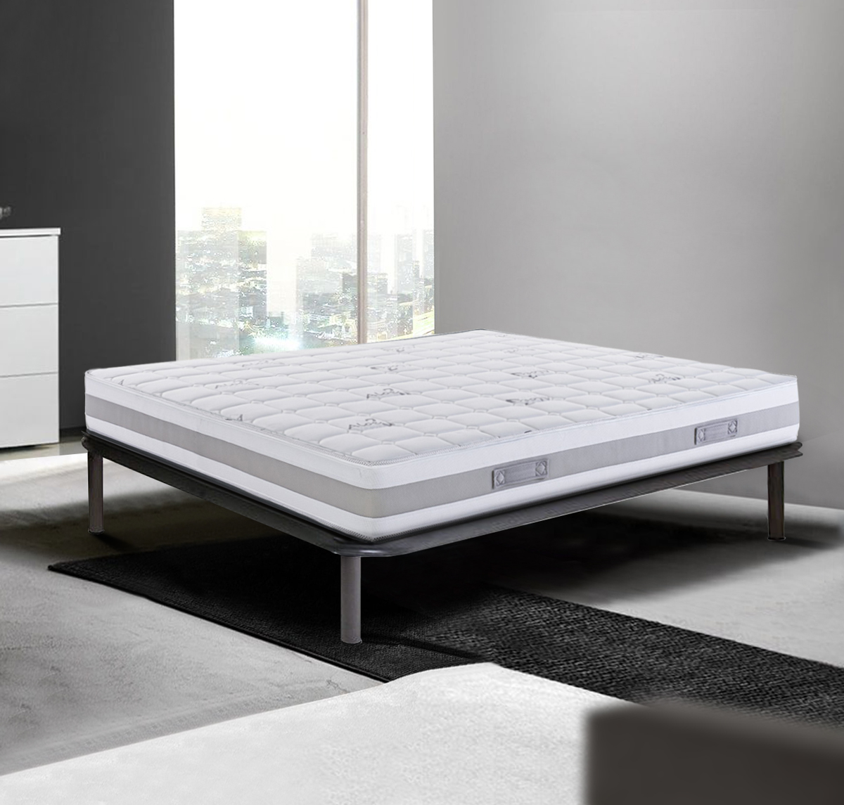 Materasso Euro con molle insacchettate indipendenti, 23 cm, sfoderabile