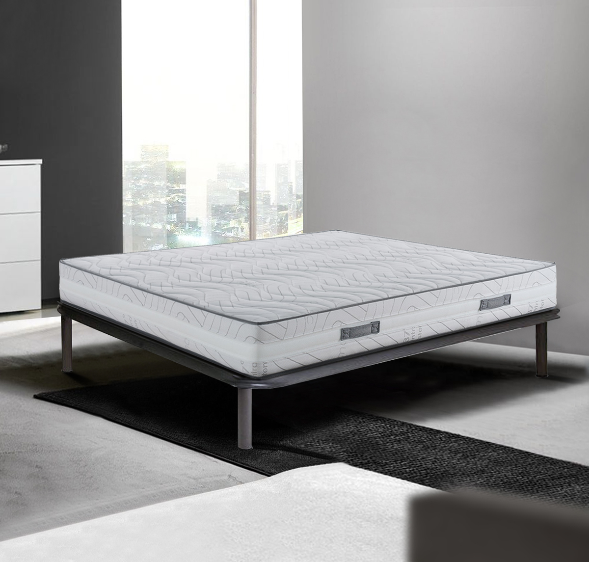 Materasso Libeccio con molle insacchettate indipendenti, altezza 25, sfoderabile