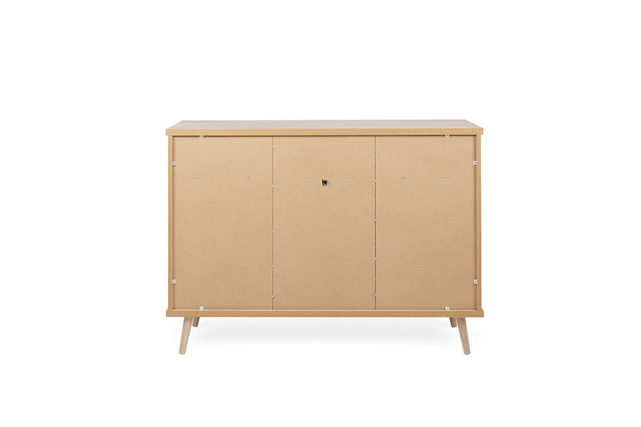 Madia Rosvik con 3 vani in finitura Grigio Seta, Grigio Perla e Antracite