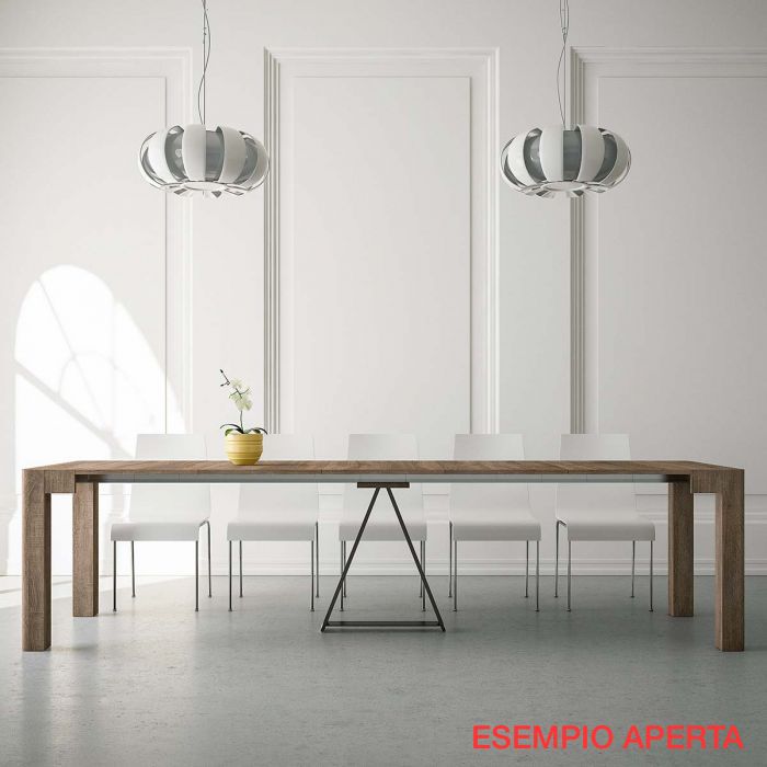 Consolle allungabile elegante, finitura Pietra 