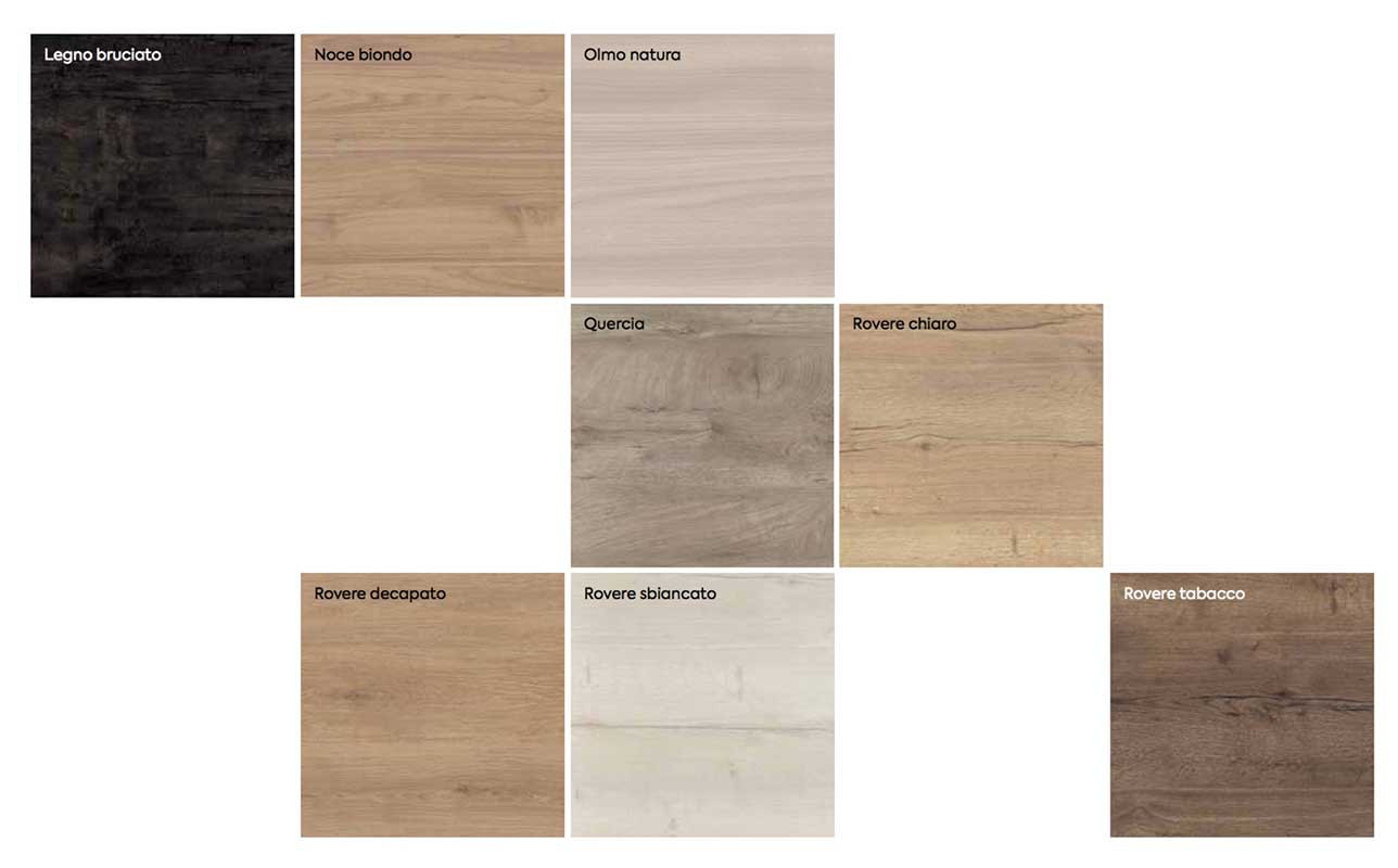 Madia Rovere tabacco e Ardesia chiara con 2 ante e 2 cassetti