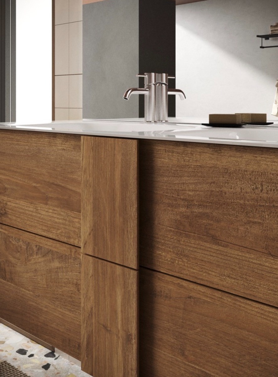 Mobile da bagno sospeso in offerta L.82 cm, 2 cassetti