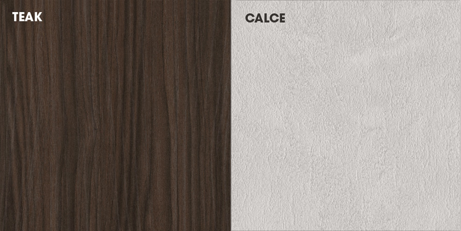 Credenza Moderna, Madia di Design, 3 ante, Teak e Calce