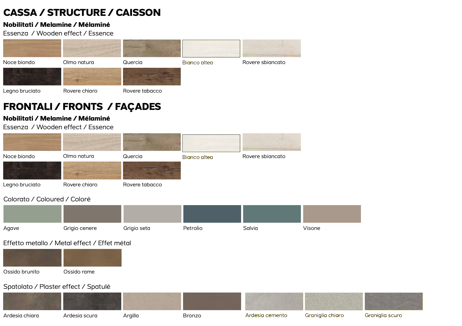 Madia 4 ante 2 cassetti in finitura Bronzo e Bianco Altea, made in Italy