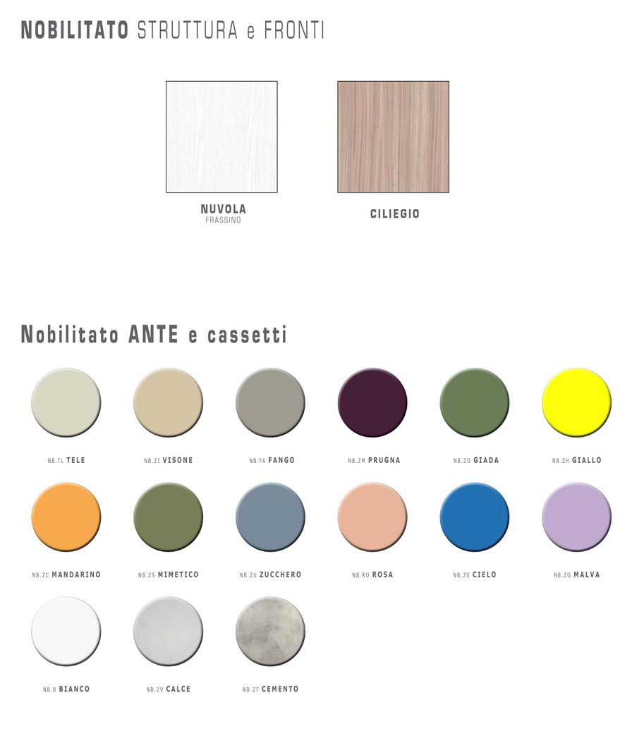 Libreria da ufficio Cloud con spessore 22 mm, made in Italy