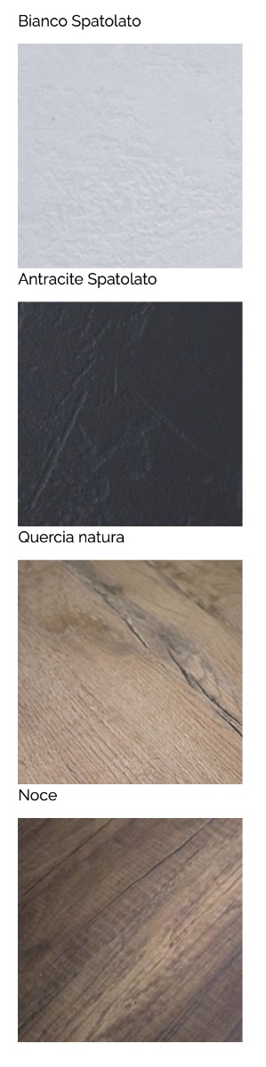 Consolle allungabile, Bianco spatolato, made in Italy