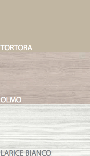 Armadio Usignolo con 6 ante battenti in finitura Larice bianco e Olmo