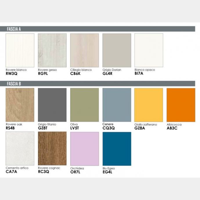 Letto a soppalco prezzo basso, finitura Grigio dorian e Rovere gesso