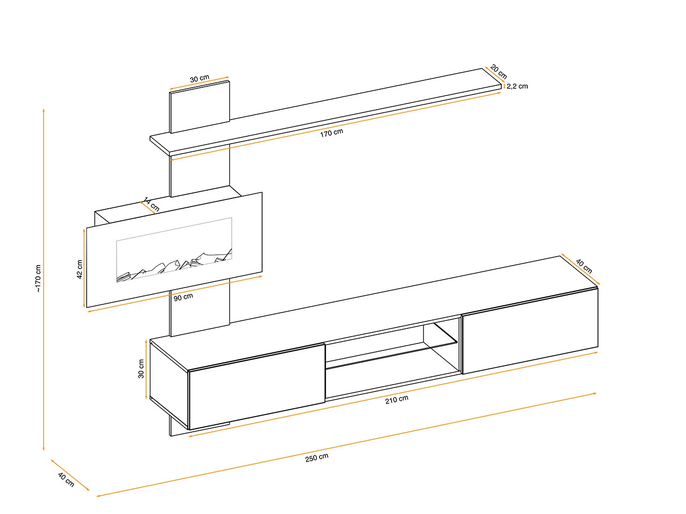 parete attrezzata sottocosto