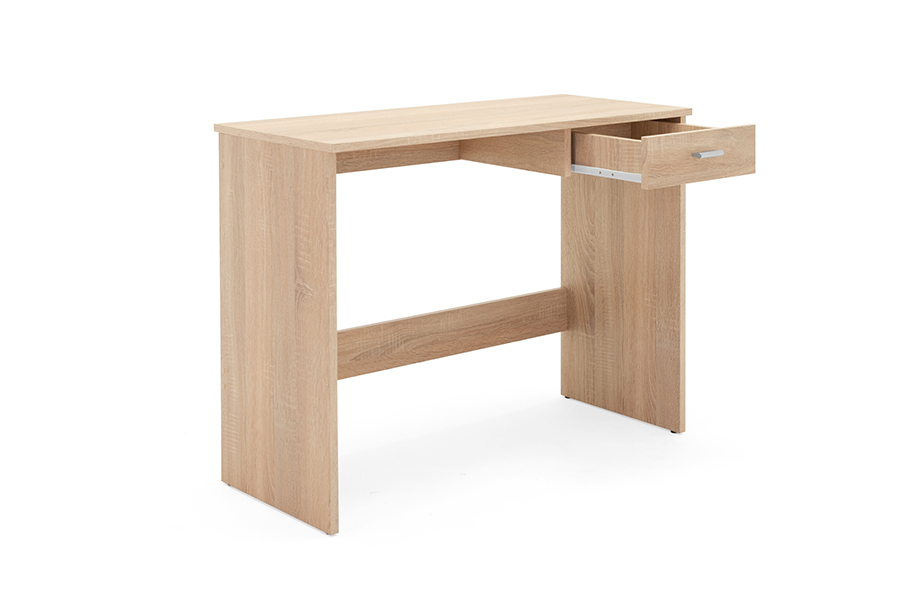 Scrivania con cassetto in finitura rovere