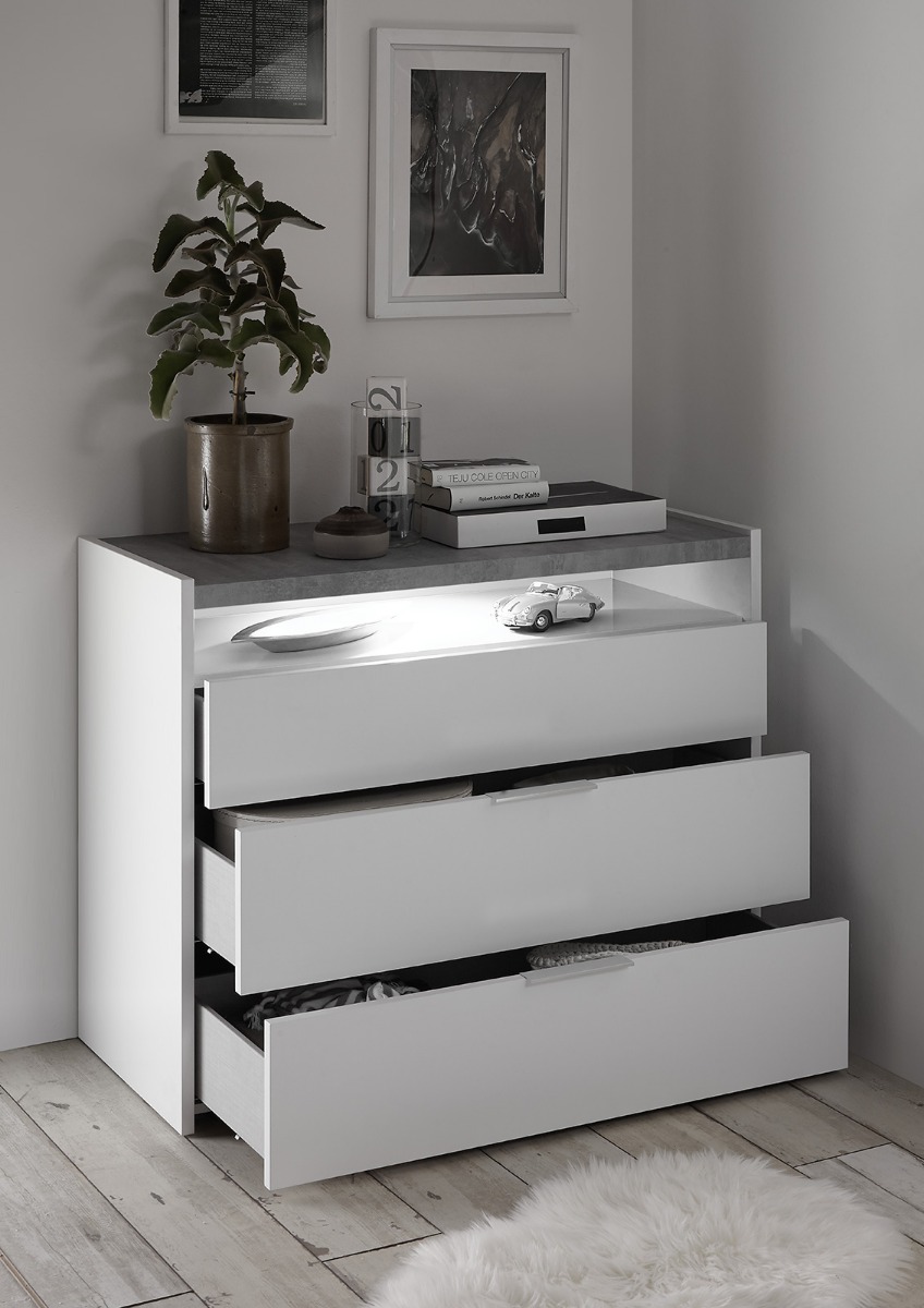 Scontatissima! Camera matrimoniale bianco opaco e cemento