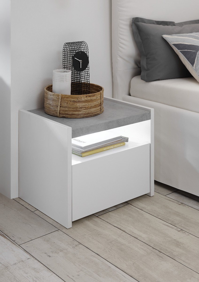 Scontatissima! Camera matrimoniale moderna bianca opaca e cemento