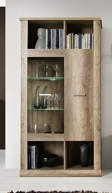 Vetrina 2 ante in finitura Rovere antico 