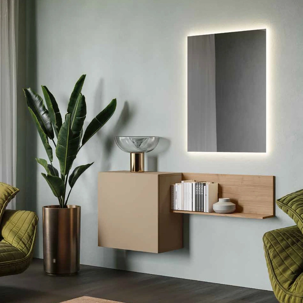 ingresso con specchio retroilluminato