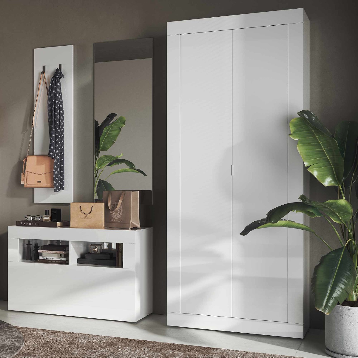 mobile ingresso con panca e guardaroba