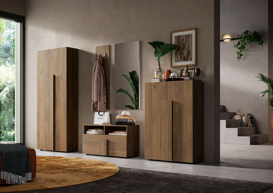 Conveniente Guardaroba da ingresso finitura Mercure, Made in Italy
