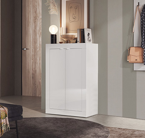 madia bianco lucido per ingressi moderna