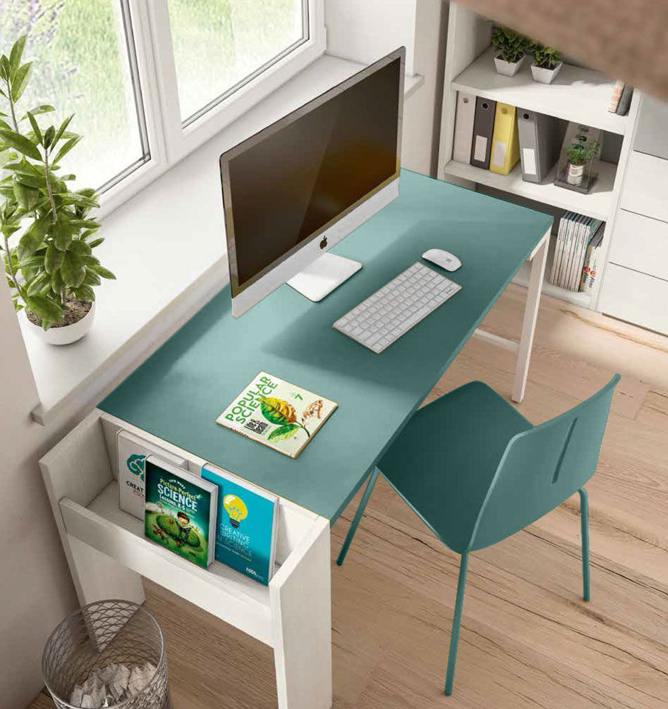 scrivania ragazzi bianca e verde