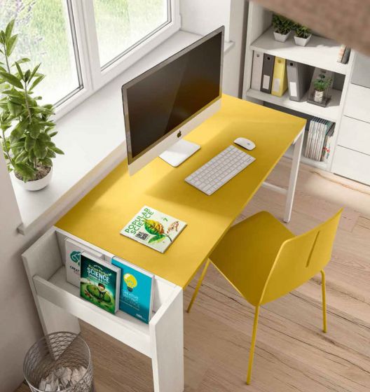 Camerette bimbi, cameretta Bianco larice, Giallo grano e grigio seta