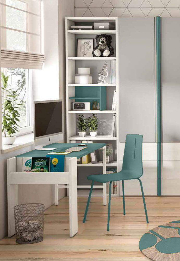 scrivania ragazzi bianca e verde