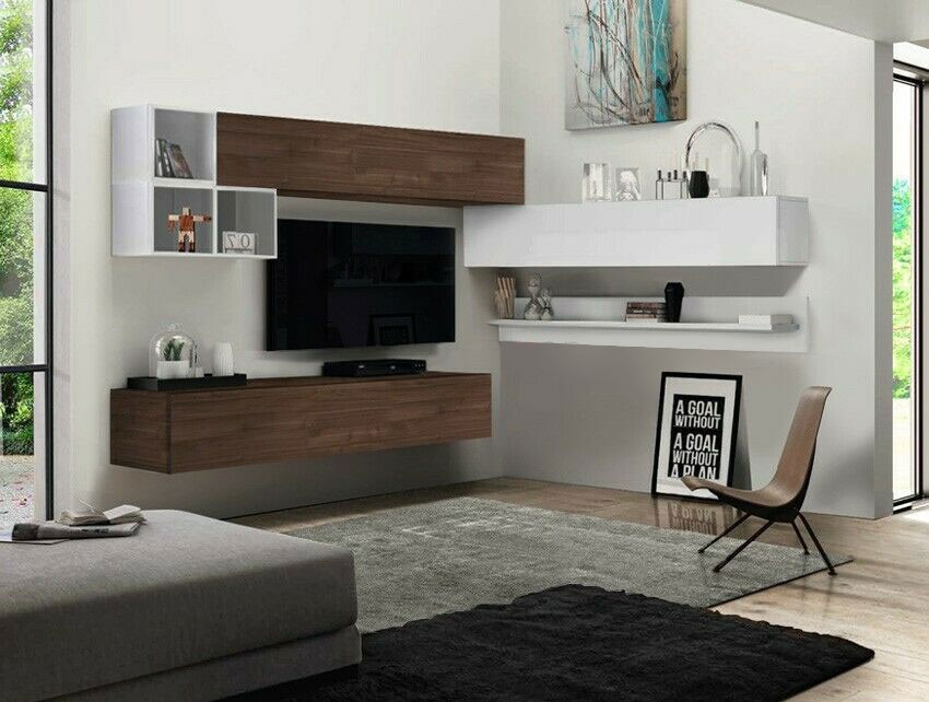 parete ad angolo noce