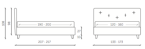 Letto contenitore matrimoiale Skat in ecopelle bianco ottico