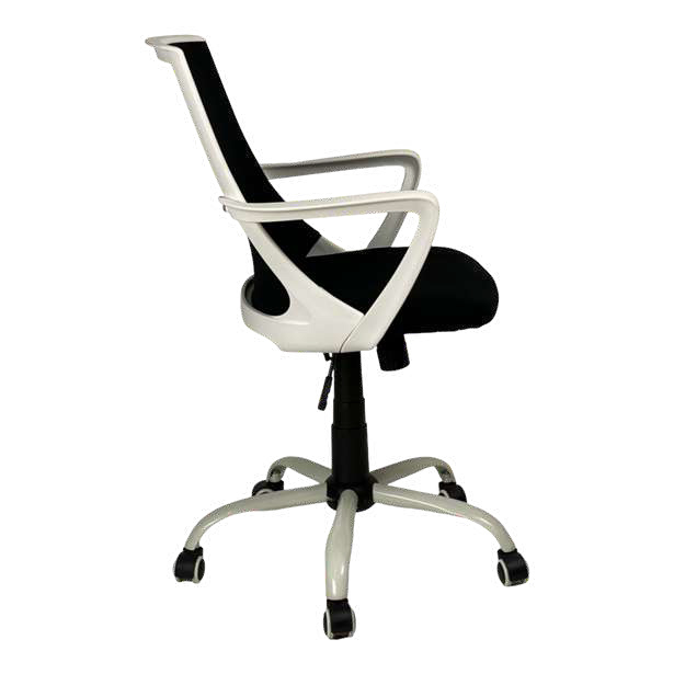 offerta Poltrona da ufficio moderna semi-direzionale, Nera e bianca